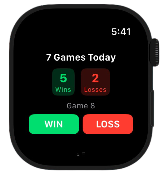 Watch game tracking feature