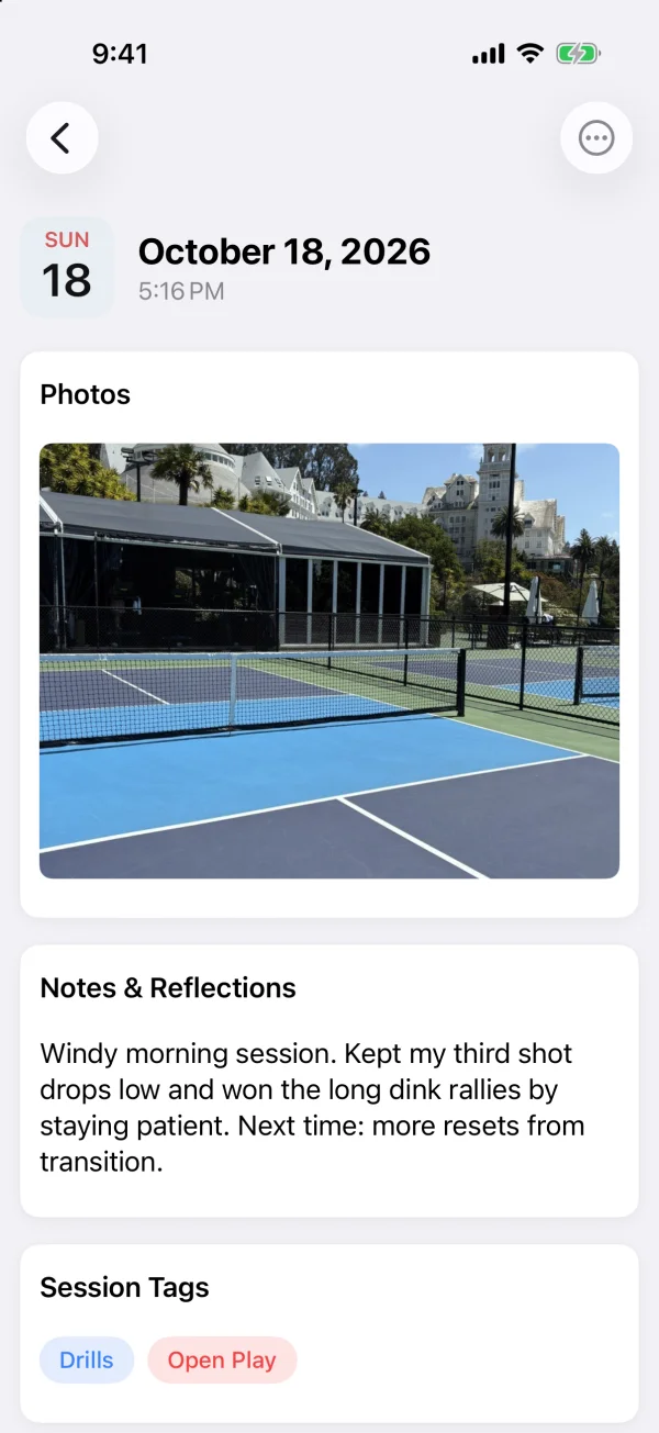 Your Personal Pickleball Journal