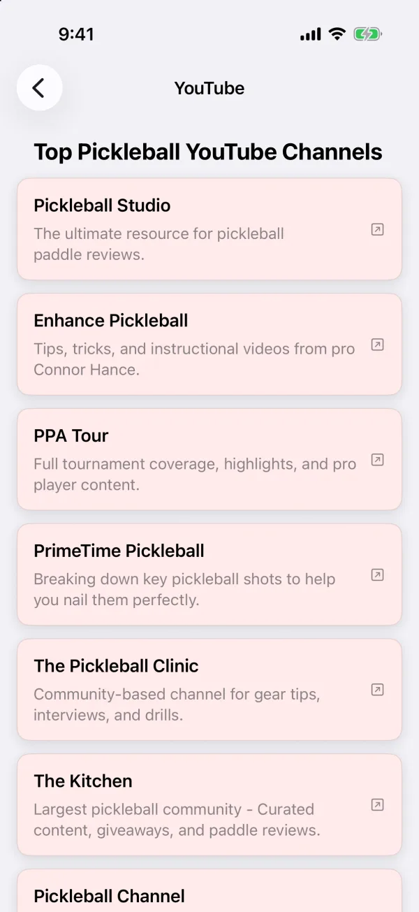 Curated Pickleball Resources